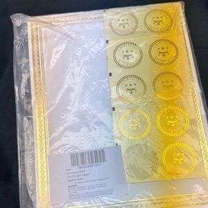 18 white and Gold Certificates Paper with Seals DIY printable certificates